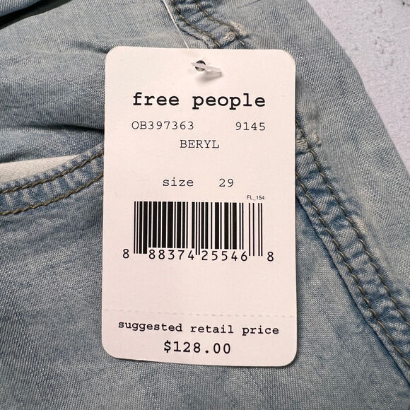 NWT Free People Drapey Flare Beryl Jeans SIZE 29 Flare Leg 35 x 33 RUNS LARGE - Picture 4 of 12